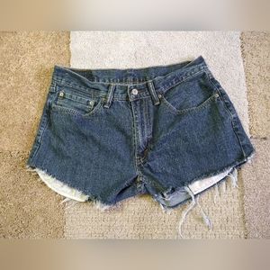 Levi's 559 Men's Size 30 Waist Mid-Rise Cut Off Blue Jean Shorts